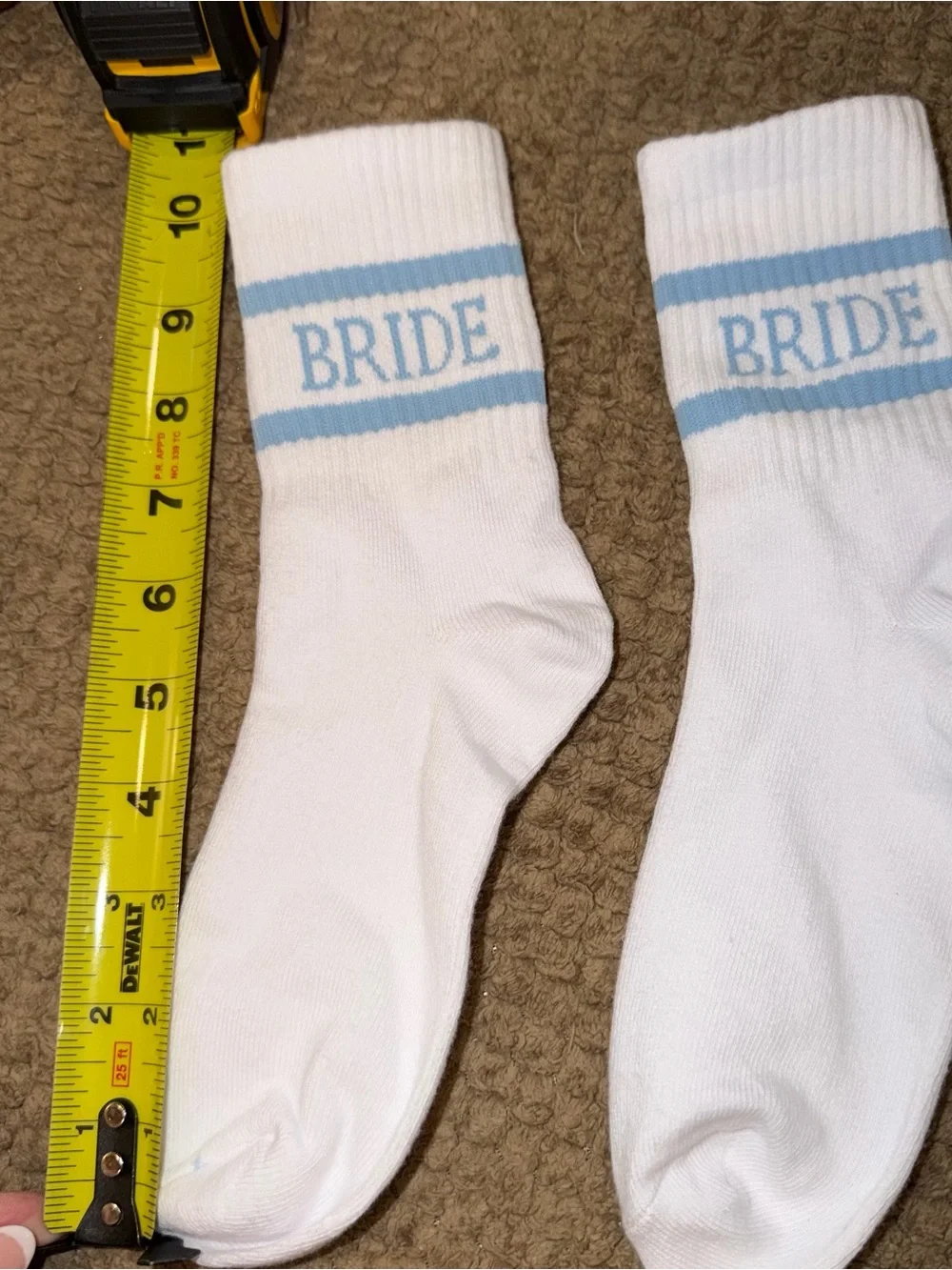 Something Blue Bride Crew Socks